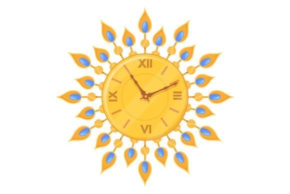 Bright Sun Shape Clock