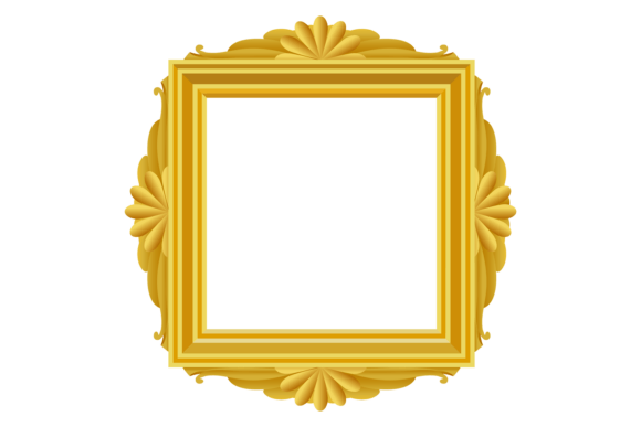 Classic Golden Frame: Rococo Graphics & Illustrations