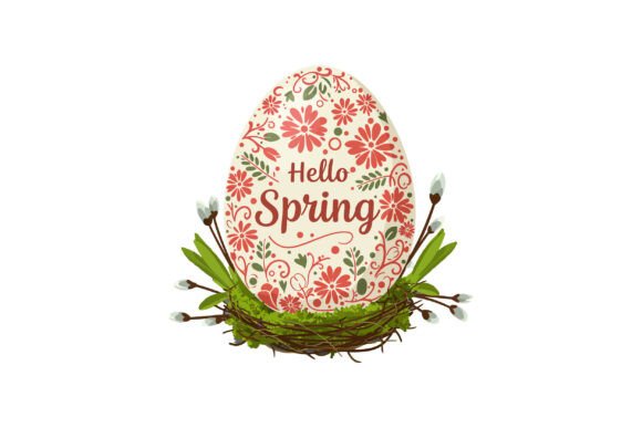 Colorful Decorative Egg Graphics for Spring Branding