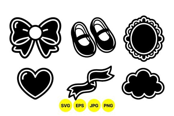 Cute Decorative Icon Shapes Pack: Graphics & Illustrations for Real Crafting