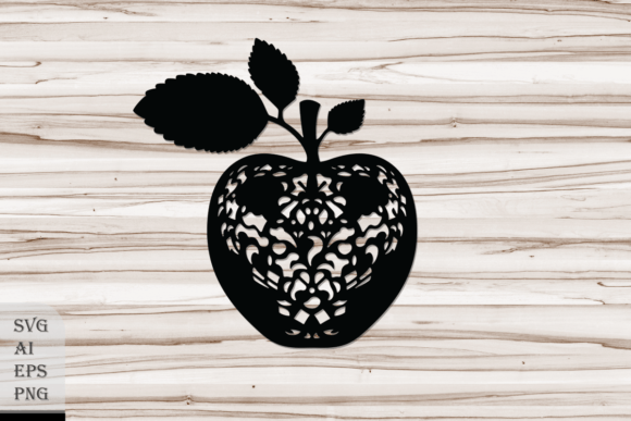 Decorative Apple Silhouette Graphics