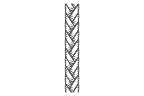Decorative Braid Pattern. Vertical Handm Graphics