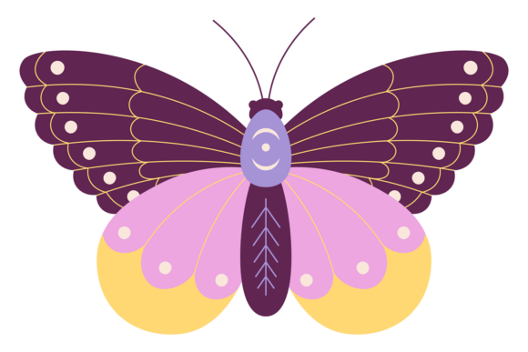Decorative Butterfly Icon. Wildlife Symb Graphics