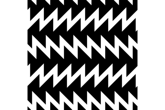 Decorative Chaotic Line Motif. Black Zig Graphics