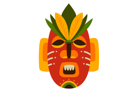 Decorative Ethnic Mask Graphics for Digital Selling