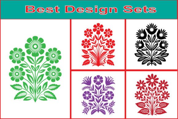 Decorative Folk Floral SVG Design: Free Graphics for Real Publishing