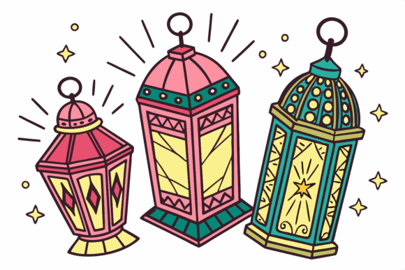 Decorative Lanterns Graphics for Local Branding