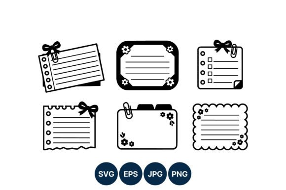 Decorative Note Cards with Bows & Graphics