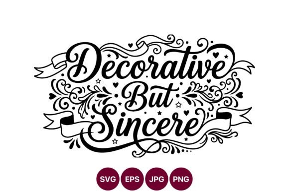 Decorative Sincere Calligraphy Art: Graphics & Illustrations for Handmade Brands