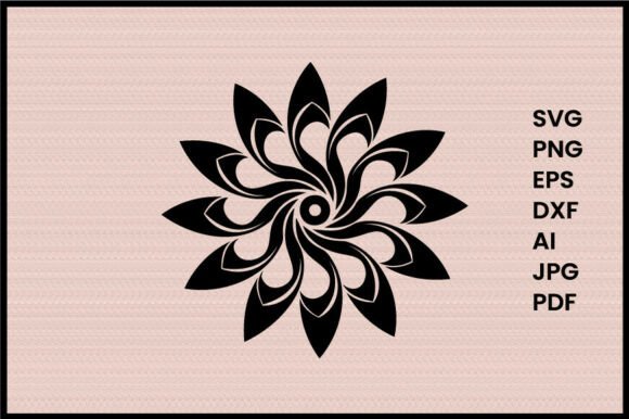 Flower Swirl Graphics for Modern Branding