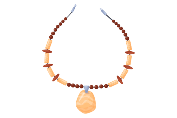 Gemstone Necklace Graphics: Ethnic Illustrations