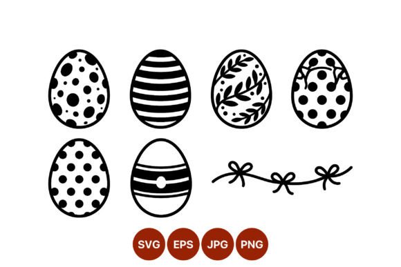 Hand Drawn Easter Eggs Graphics & Illustrations