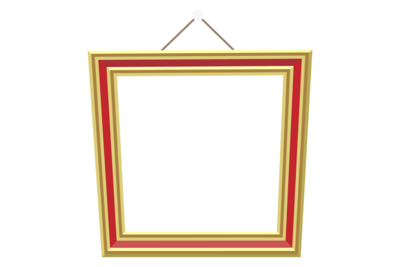 Hanging Square Frame Graphics & Illustrations