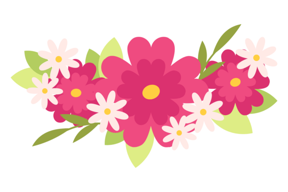 Pink Flowers Graphic for Branding