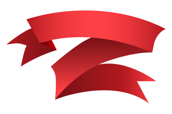 Red Silk Ribbon Graphic: Editorial Illustration & Design Asset