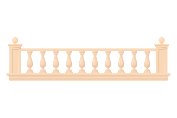 Stone Fence Graphics: Classic Balustrade Illustrations