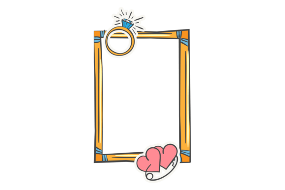 Wedding Photo Decorative Doodle Frame Co Graphics